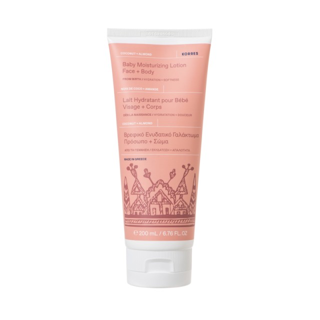 Korres Baby Moisturizing Lotion Coconut + Almond Βρεφικό Ενυδατικό Γαλ …