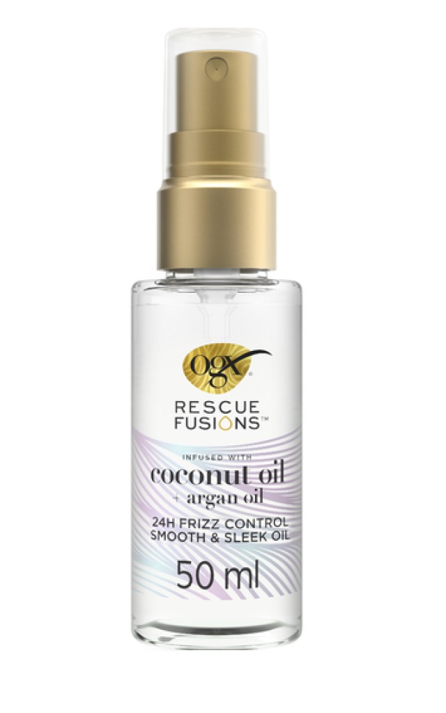 OGX Rescue Fusions 24H Frizz Control Smooth & Sleek Oil Έλαιο Μαλλιών …
