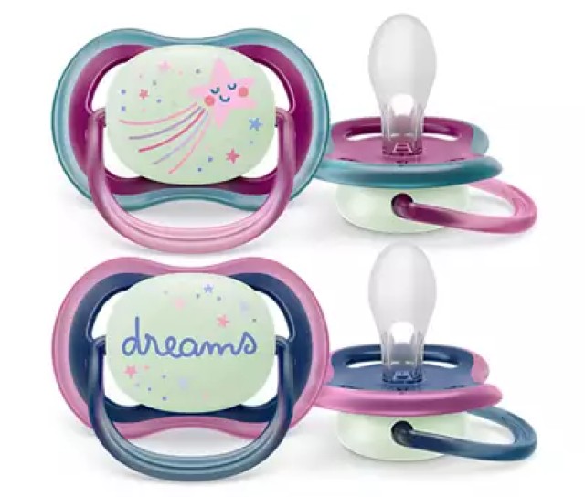 Avent Philips Ultra Air Nighttime Πιπίλα Σιλικόνης για 6-18m Φωσφορίζε …