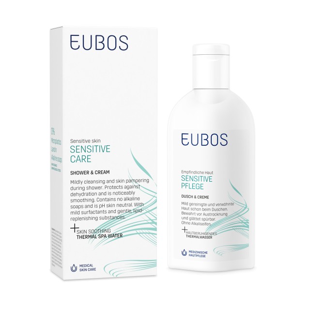 Eubos Sensitive Care Shower & Cream Απαλό Υγρό Καθαρισμού 200ml Eubos Sensitive Care Shower & Cream Απαλό Υγρό Καθαρισμού 200ml