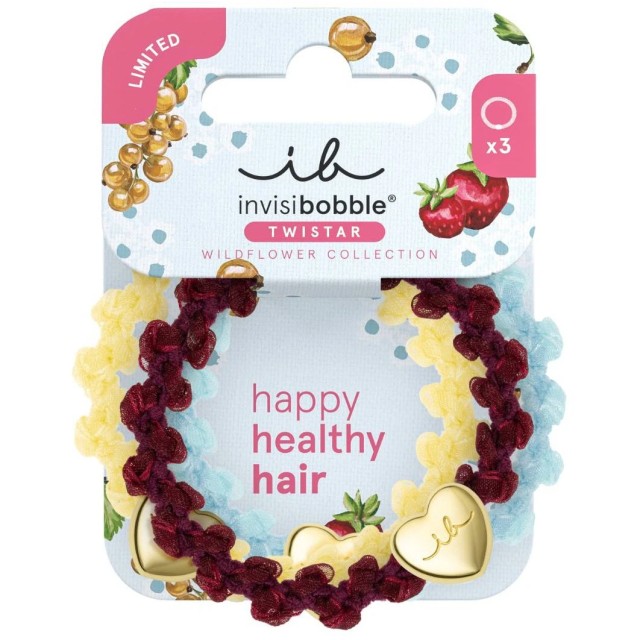 Invisibobble Twistar Wildflower Cherry Twist Λαστιχάκια Μαλλιών, 3 … Invisibobble Twistar Wildflower Cherry Twist Λαστιχάκια Μαλλιών, 3 …
