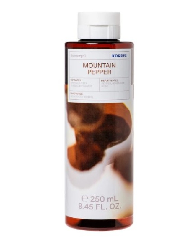 Korres Showergel Mountain Pepper Αρωματικό Αφρόλουτρο Με Ενυδατικούς Π …