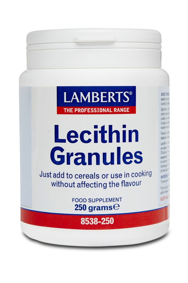Lamberts Lecithin Granules Συμπλήρωμα Διατροφής Λεκιθίνης για την Ενίσχυση του Μεταβολισμού 250gr