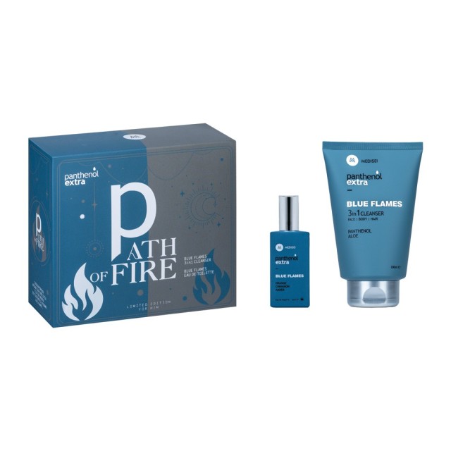 Medisei Panthenol PROMO Extra Men Blue Flames 3in1 Cleanser Ανδρικό Αφ …