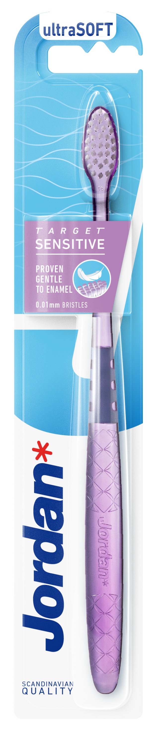 Jordan Target Sensitive Ultra Soft Οδοντόβουρτσα για Ευαίσθητα Δόντια και Ούλα Πολύ Μαλακή Μωβ 1 Τεμάχιο