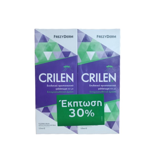 Frezyderm PROMO Crilen Ενυδατικό Προστατευτικό Γαλάκτωμα με Εντομοαπωθητική Δράση 2x125ml Sticker -30%