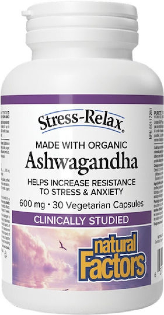 Natural Factors Ashwagandha 600mg για το Άγχος & το Στρες 30 Φυτικές Κ … Natural Factors Ashwagandha 600mg για το Άγχος & το Στρες 30 Φυτικές Κ …