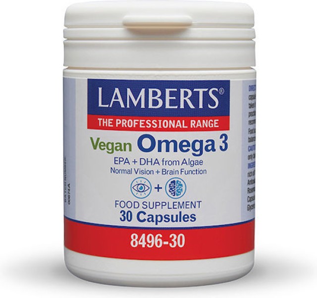 Lamberts Vegan Omega 3, EPA & DHA 750mg from Algae Ωμέγα 3 Λιπαρά Οξέα …