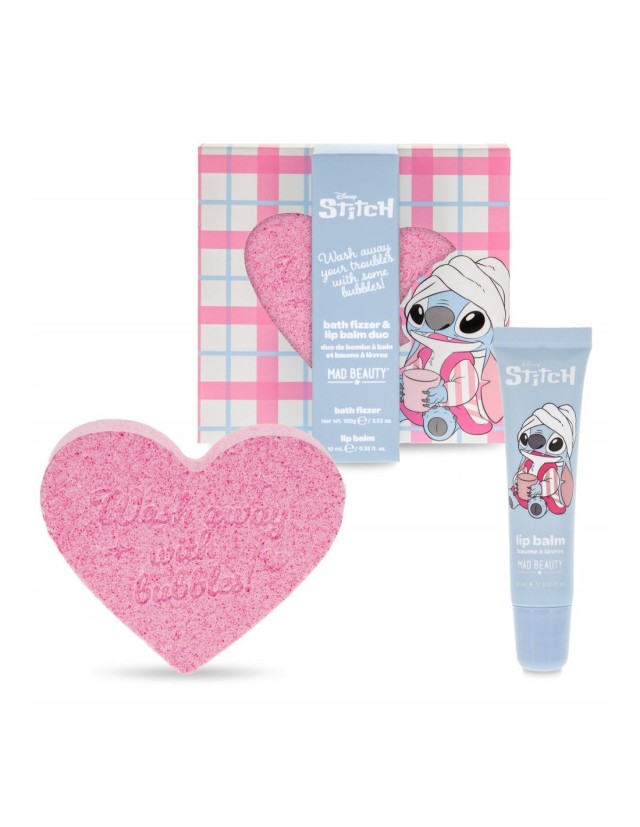 Mad Beauty Stitch Pamper Fizzer Άλατα Μπάνιου 1 Τεμάχιο & Ενυδατικό Li … Mad Beauty Stitch Pamper Fizzer Άλατα Μπάνιου 1 Τεμάχιο & Ενυδατικό Li …