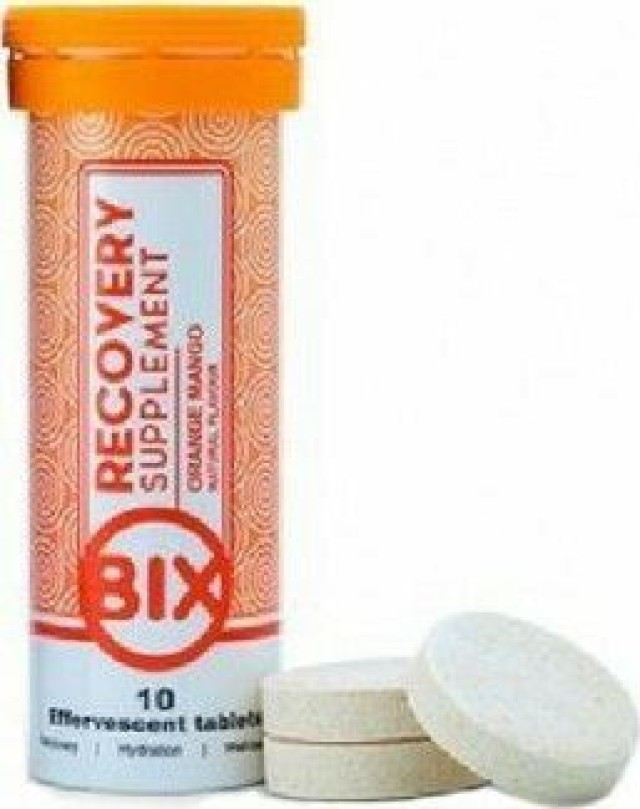 Bix Recovery Supplement Orange Mango Συμπλήρωμα Διατροφής Για Αποκατάσταση Με 11 Βιταμίνες Και Μέταλλα 10 Αναβράζοντα Δισκία