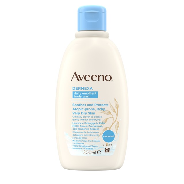 Aveeno® Dermexa Daily Emollient Body Wash Ενυδατικό Υγρό Καθαρισμού Σώματος 300ml