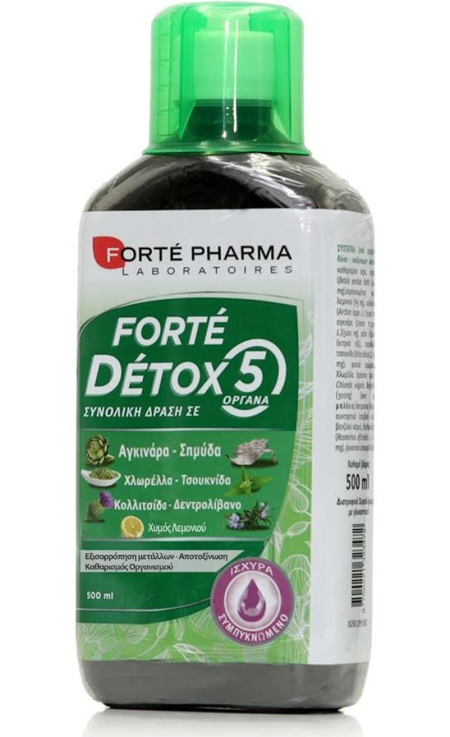 Forte Pharma Forte Detox 5 Συμπλήρωμα Διατροφής με Συνολική Δράση σε 5 Όργανα 500ml