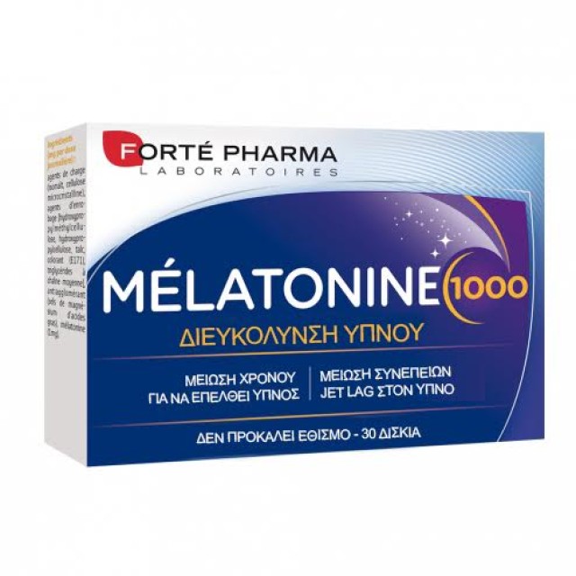 Forte Pharma Melatonine 1000 Συμπλήρωμα Για Την Αυπνία 30 Δίσκια