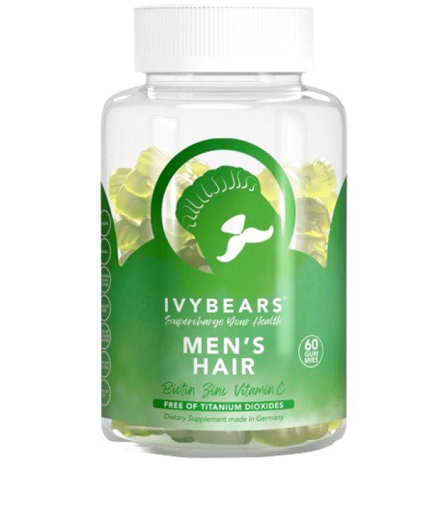 IvyBears Men's Hair Ανδρικό Βιταμινούχο Συμπλήρωμα Διατροφής για την Καλή Υγεία των Μαλλιών 60 Ζελεδάκια Αρκουδάκια