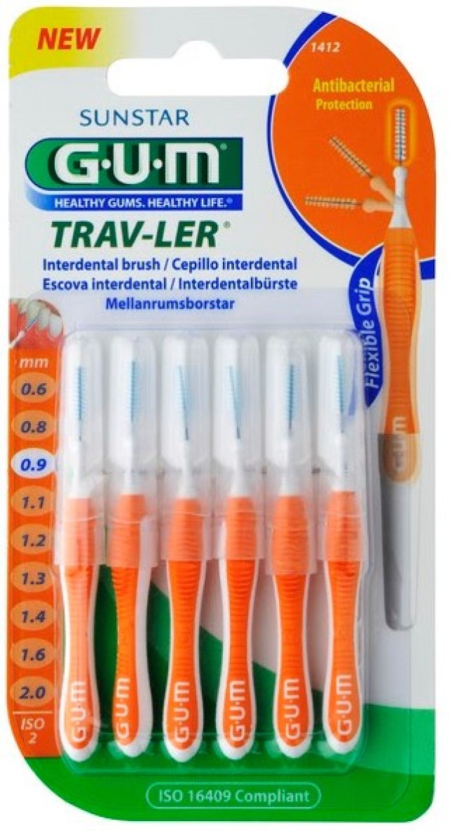 Sunstar GUM Trav-Ler Ultra Fine Cylindrical 0.9mm Μεσοδόντα Βουρτσάκια &hellip;