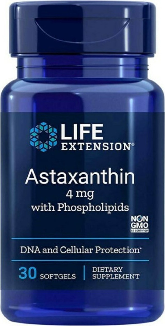 Life Extension Astaxanthin 4mg with Phospholipids Συμπλήρωμα Διατροφής …
