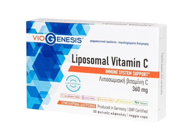 VioGenesis Liposomal Vitamin C 360mg Συμπλήρωμα Διατροφής με Λιπoσωμια &hellip;