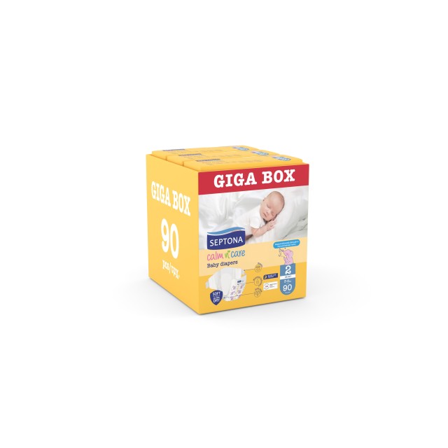 Septona Calm n Care Πάνες Mini No2 [3-6kg] 90 Πάνες [3x30 Τεμάχια] Gig …