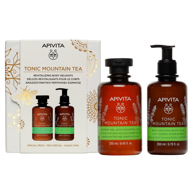 Apivita PROMO Tonic Mountain Tea Αφρόλουτρο με Αιθέρια Έλαια 250ml & …
