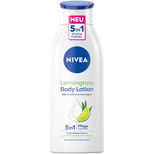Nivea Body Lemongrass Lotion Ενυδατικό Γαλάκτωμα Σώματος με Λεμονόχορτ …