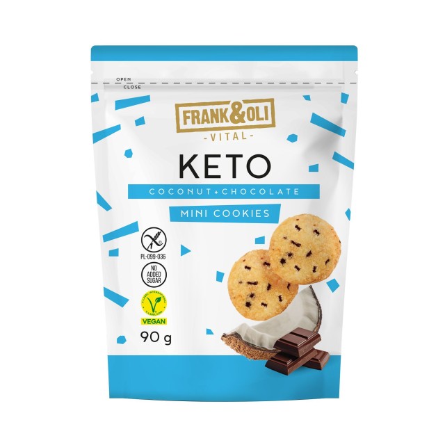Frank & Oli Keto Mini Cookies Coconut & Chocolate Μίνι Μπισκότα με Γεύ &hellip;