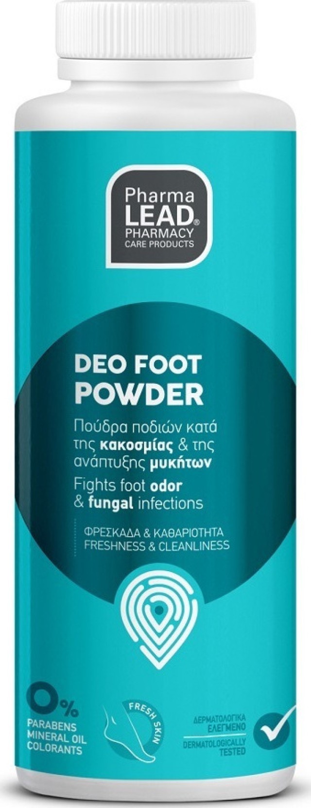 PharmaLead Deo Foot Powder Πούδρα Ποδιών Κατά της Κακοσμίας & της Ανάπτυξης Μυκήτων 100gr