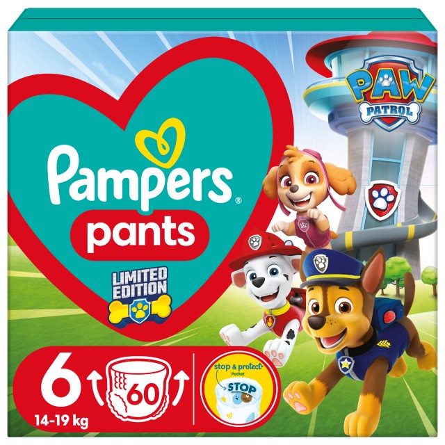 Pampers Pants PAW Patrol Μέγεθος 6 [14-19kg] 60 Πάνες - Βρακάκι