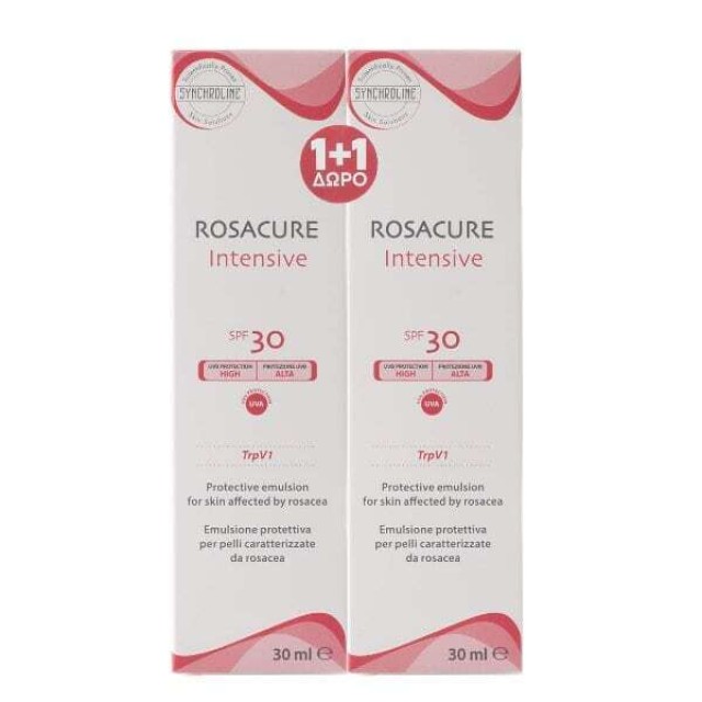 Synchroline PROMO Rosacure Intensive SPF30 Κρέμα Προσώπου για την Ροδόχρο Νόσο 2x30ml 1+1 ΔΩΡΟ