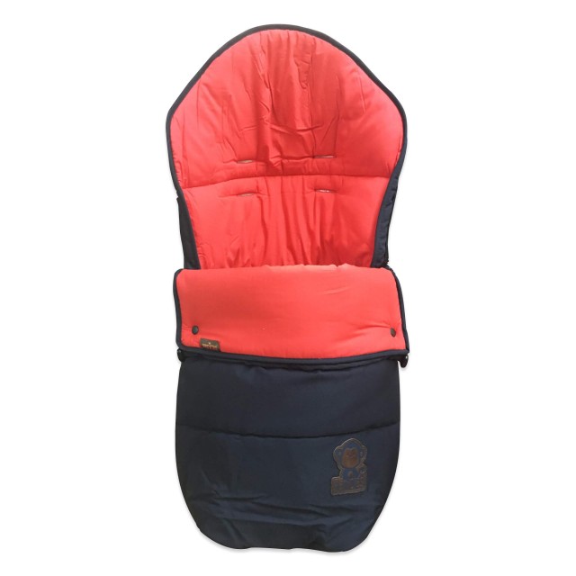 Pericles Υπνόσακος Καροτσιού - Αυτοκινήτου Μάυρο-Κόκκινο με Κουκούλα 1 …