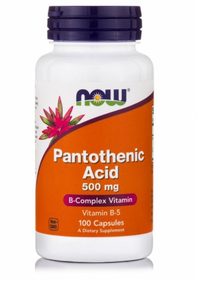 Now Foods Pantothenic Acid 500mg Συμπλήρωμα Για Δέρμα - Μαλλιά - Μάτια 100 Κάψουλες
