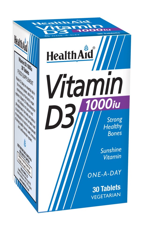 Health Aid Vitamin D3 1000 i.u. Συμπλήρωμα Βιταμίνης D3 για τη Διατήρη …