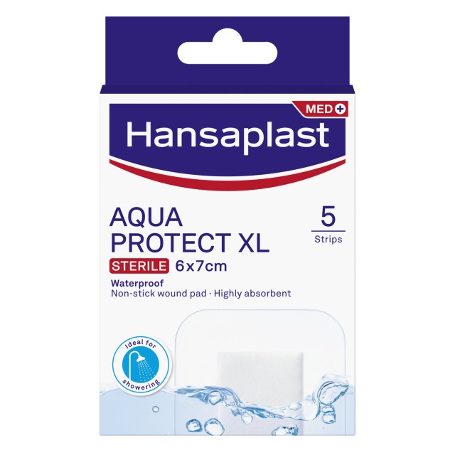 Hansaplast Aqua Protect MED XL Αποστειρωμένα Αυτοκόλλητα Επιθέματα 5 Τεμάχια [6x7cm]