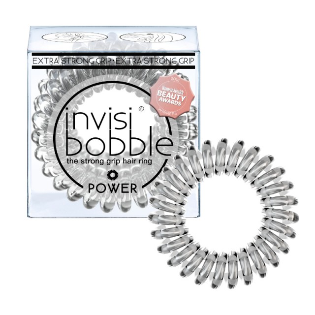 Invisibobble Power Crystal Clear Λαστιχάκι Μαλλιών Διάφανο 3 Τεμάχια