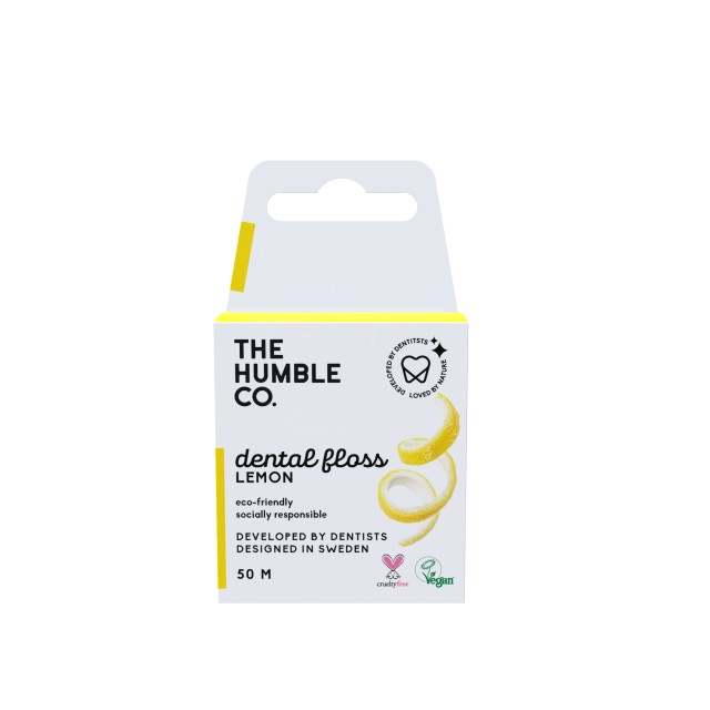 The Humble Co. Dental Floss Lemon Οδοντικό Νήμα Καθαρισμού με Γεύση Λεμόνι 50m
