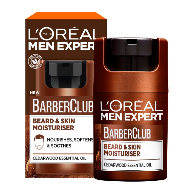 LOreal Paris Men Expert Barber Club Ενυδατική Κρέμα για Πρόσωπο & Γένια 50ml