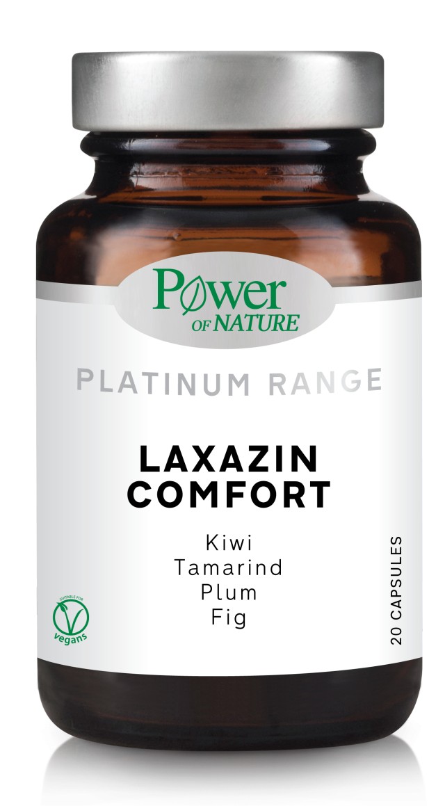 Power of Nature Platinum Range Laxazin Comfort Συμπλήρωμα Διατροφής για την Δυσκοιλιότητα 20 Κάψουλες
