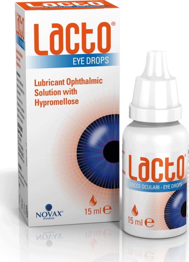 Novax Pharma Lacto Eye Drops Οφθαλμικές Σταγόνες για την Ξηροφθαλμία 15ml