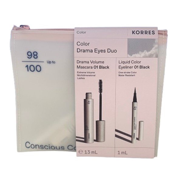 Korres PROMO Color Drama Eyes Duo Drama Volume Mascara 01 Black 13ml &hellip;