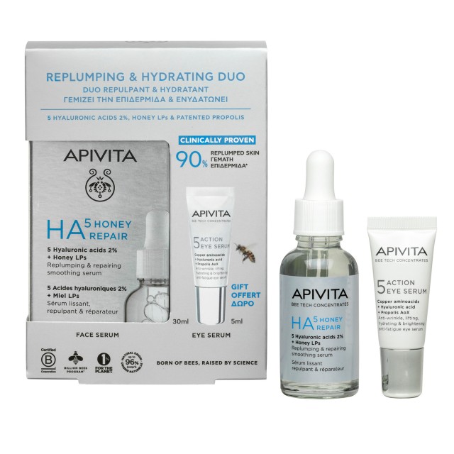 Apivita PROMO Duo HA 5 Honey Repair Ορός 30ml & 5 Action Eye Serum Ορός Ματιών 5ml Apivita PROMO Duo HA 5 Honey Repair Ορός 30ml & 5 Action Eye Serum …
