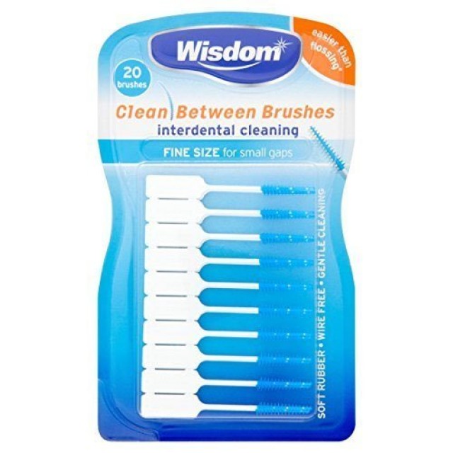 Wisdom Clean Between Brushes Fine Size, Μεσοδόντια Βουρτσάκια, 20 Τεμάχια