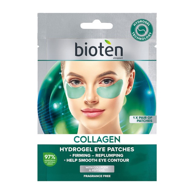 Bioten Collagen Hydrogel Eye Patches Ματιών για Λείανση 1 Ζευγάρι