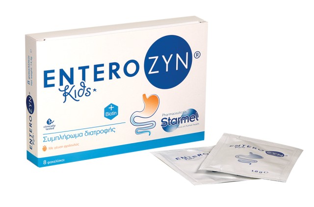 EnteroZyn Kids for the Intestinal System with Strawberry Flavor 8 Sachets
