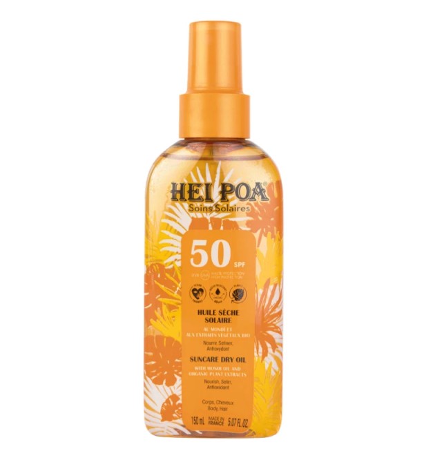 Hei Poa Suncare Dry Oil Αντηλιακό Σώματος & Μαλλιών SPF50, 150ml Hei Poa Suncare Dry Oil Αντηλιακό Σώματος & Μαλλιών SPF50, 150ml