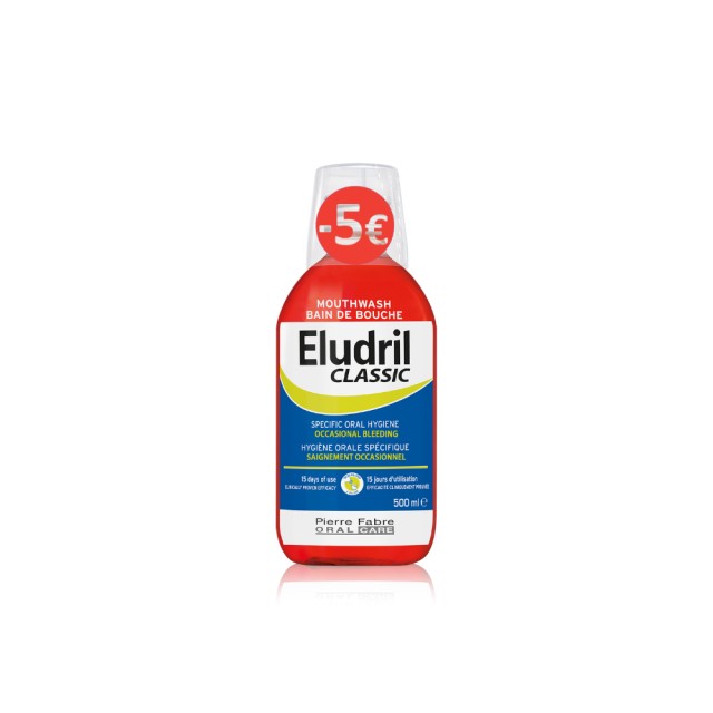 Elgydium Eludril PROMO Classic Στοματικό Διάλυμα για Καταπραϋντική και Βακτηριακή Προστασία 500ml με Έκπτωση -5€