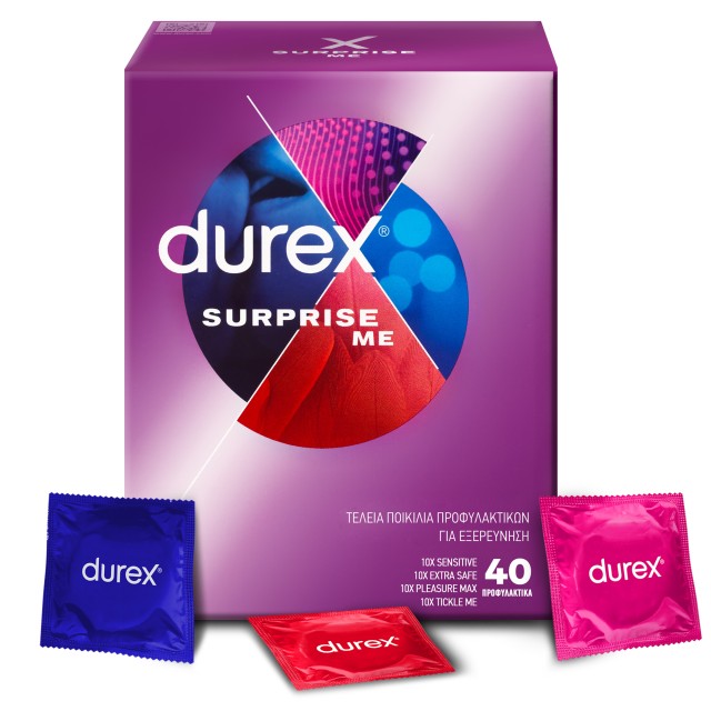 Durex Προφυλακτικά Surprise me Ποικιλία 40 Τεμάχια