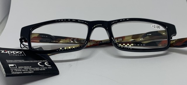 Zippo Γυαλιά Πρεσβυωπίας Κοκάλινα Χρώμα:Μαύρο Λεοπάρ [31Z-B10-CAM200] +2.00