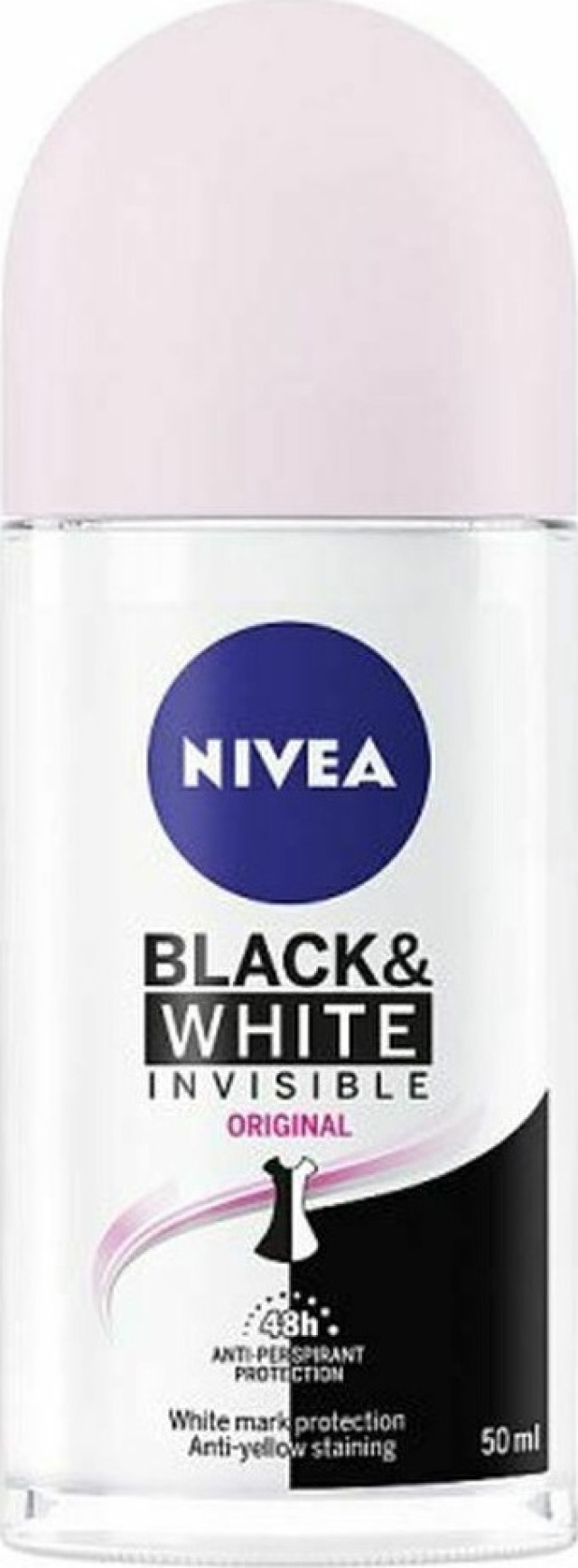 Nivea Black & White Invisible Original Γυναικείο Αποσμητικό Roll-on 48ωρης Προστασίας 50ml