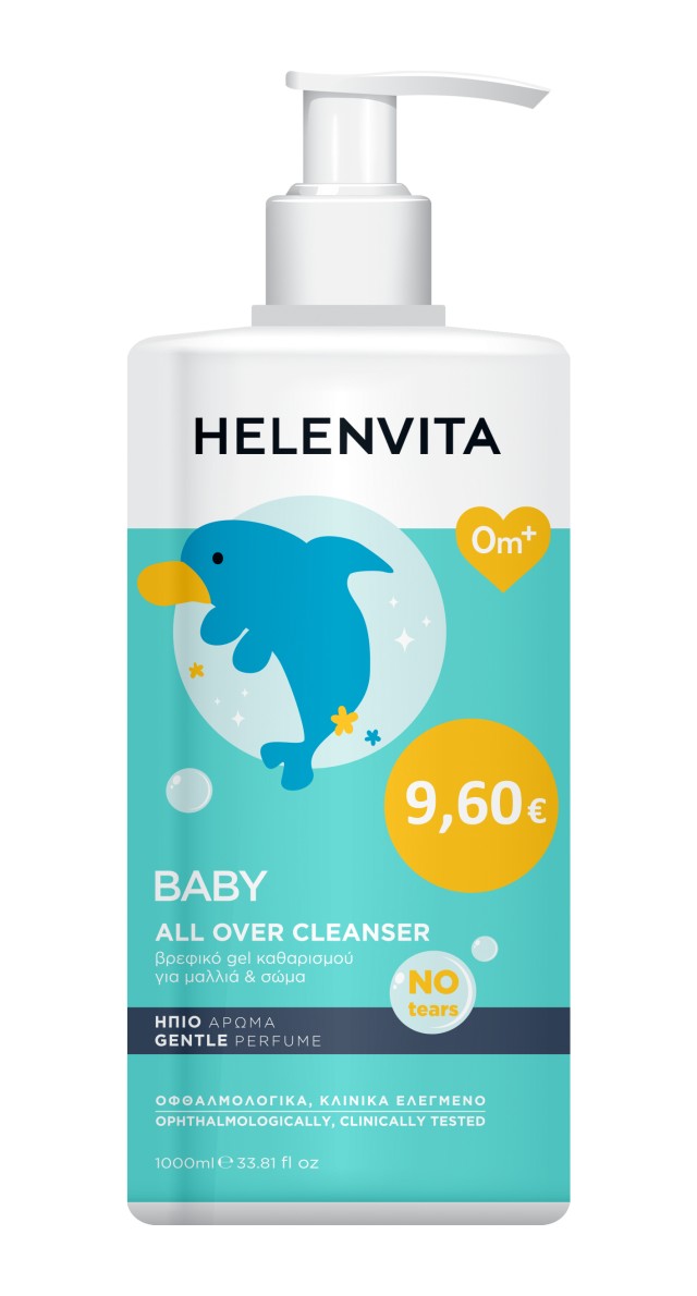 Helenvita Baby All Over Cleanser Υγρό Καθαρισμού για Σώμα - Μαλλιά με … Helenvita Baby All Over Cleanser Υγρό Καθαρισμού για Σώμα - Μαλλιά με …