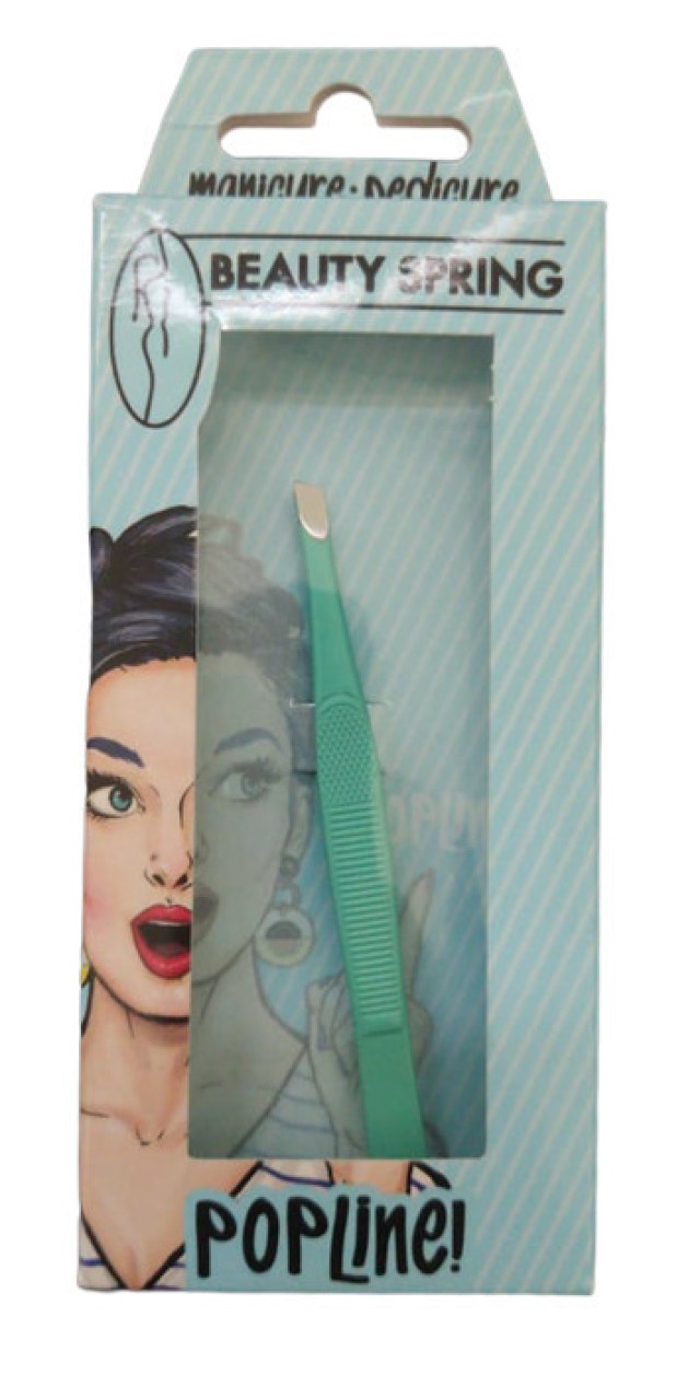 Beauty Spring Τσιμπιδάκι Φρυδιών Λοξό - Τιρκουάζ 1 Τεμάχιο [3180]