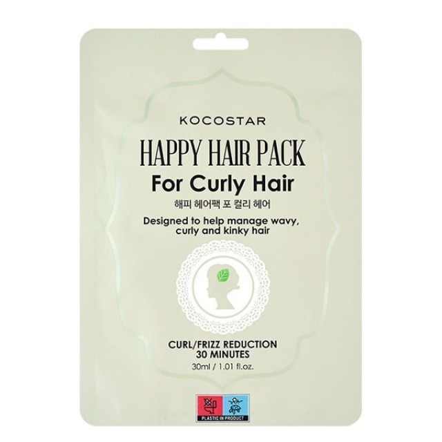 Kocostar Happy Hair Pack for Curly Hair Θρεπτική Μάσκα για Σπαστά & Σγουρά Μαλλιά 1 Σκουφάκι [30ml]